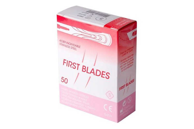 First Blades/gutsmesjes/holle beitel, n°5, 50 stuks